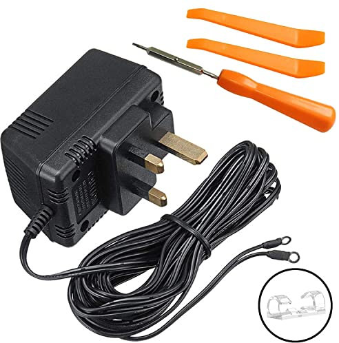 Ring Doorbell Mains Adaptor, Doorbell Transforme - 24V 10M Ring Doorbell Adapter Power for Video DB 2 Pro, with Ring Doorbell Screwdriver and Double Heads Disassemble Crowba, 20PCS Cable Clips