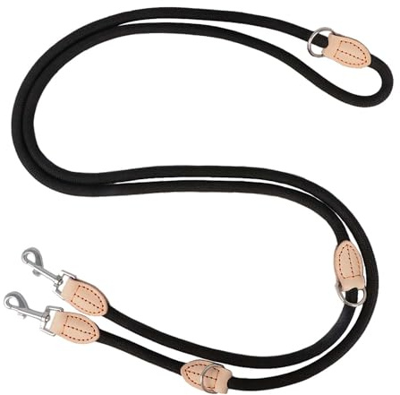Aitodos® 3,0 m Starke Hundeleine, Anti-Pull-Hundeleine zum Training oder Spazierengehen, Geeignet für Kleine, Mittlere und Große Hunde, Schwarz | Durchmesser 1,2 cm, hohe Dichte Nylon, Für Kleine, Mittlere & Große Hunde, Wandern & Training