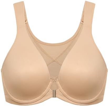 DELIMIRA Dam-BH med urringning och framtillslutning Beige 80B