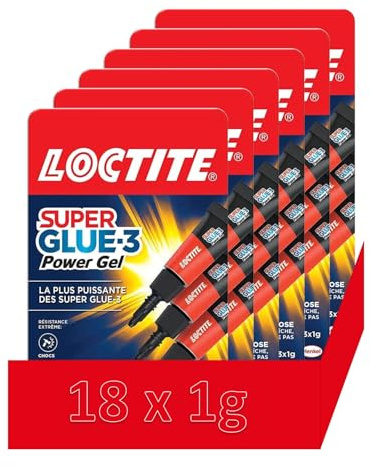 Manovella Super Glue-3 Power Gel Mini Dose, starkt gummiberikat lim, minidos ultrastarkt gellim, omedelbar torkning, transparent lim, 18 rör 1 g