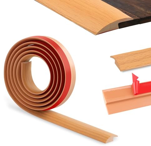 200cm üBergangsprofil-Selbstklebend, üBergangsleiste üBergangsprofil HöHenausgleich Pvc,TüRschwellen Leiste Kanten, TüRschwelle FüR Teppichboden SchwellenüBergang (3.5 cm,Gelbe Holzmaserung)