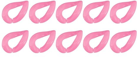 METALLIXITY 100 Stück Acryl Verbindungsringe (23 x 17mm), Acryl-Kettenglieder, Acryl Kunststoff Oval Verbindungsringe, Schnellverbindungen für Geldbörse, Brillen, Taschenketten, DIY, Rosa