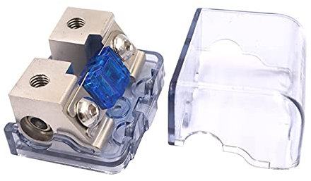 1PC Inline-Sicherungshalter bis zu 2GA/8GA Stereo/Audio/Auto/Wohnmobil/Boot AFS-Sicherung 30A-100A Zinklegierung Vernickelung Schallversicherung(Color:80a)