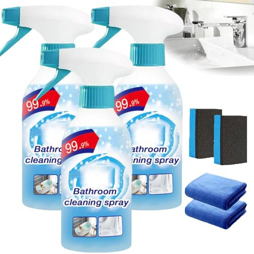Spray Detergente Multiuso Per Il Bagno, Spray Detergente Schiumogeno Potente Per Il Bagno, Spray Detergente Multiuso Per La Casa, Prodotti Essenziali Per La Casa (3 flaconi)