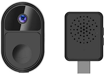 Lahdrhab WiFi-dörrklocka 1080P vattentät tuya smart dörrklocka trådlös intercom dörrklocka Tuya intercom kamera svart