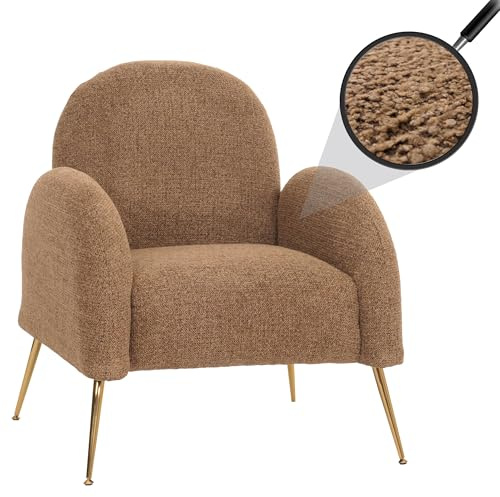 Mendler Lounge-Sessel HWC-N69 Stoff/Textil - Coffee | Cocktailsessel, Sessel, Retro, Nosagfederung, Chenille