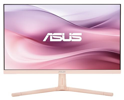 ASUS VU279CFE-P Eye Care Monitor 27, Full HD IPS (1920x1080), HDMI, USB-C con Power Delivery, 1 ms (MPRT), 100Hz, Tecnologia EyeCare Plus, Rosa