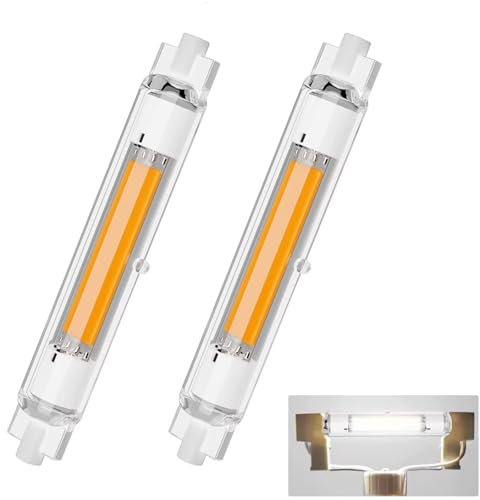 Dvnoua R7S LED 118mm 30W Dimmbar Lampen, Kaltweiß 6000K 3000LM, R7S LED 30W Stab Glühbirne Ersatz für 300W Halogen Leuchtmittel, Kein Flackern, 360°Abstrahlwinkel, 2er Pack