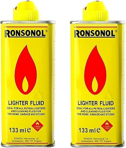 Lighter Fluid 133ml, 2 Pack | Clean Burning Fuel for Refillable Lighters | Compatible with Zippo and Universal Petrol Lighters | Fast Ignition, Reliable Flame | Ideal for Camping & Fire + APHY Guide