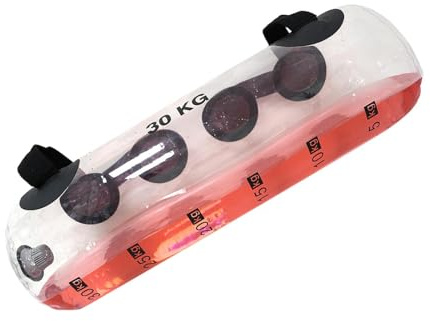 Aqua Trainings Bags, Adjustable Water Weight Sandbag, Heavy-Duty Core Strength Trainer, for Home Gym Workouts, and Squats, Lunges, Presses, 30KG Transparent