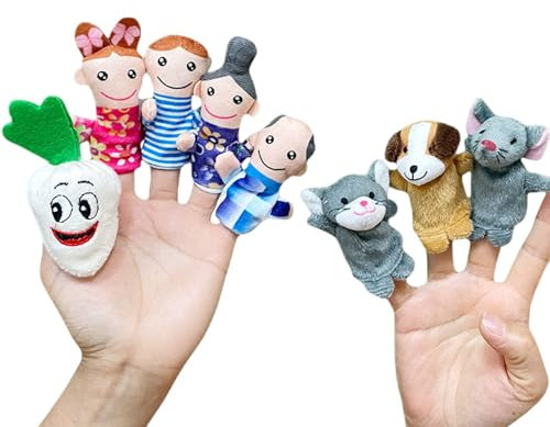 Fingerpuppen-Set für die Geschichte – 8 Stück Bauernhoftiere, Lernwerkzeug, um die Fantasie der Kleinen zu stimulieren