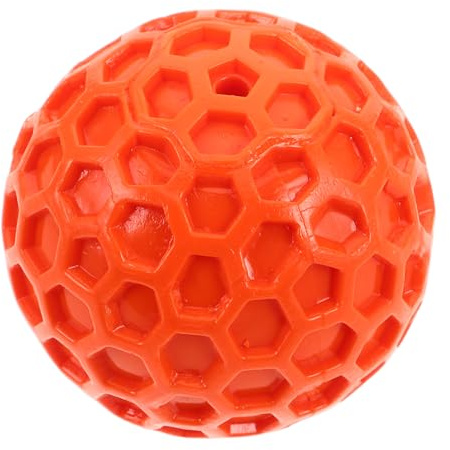 BAZEITFLOW Pelota para Perros Pequeña de Goma Suave Resistente Mordidas con Sonido Chirriante Interactivo Diseño de Panal para Interiores y Exteriores