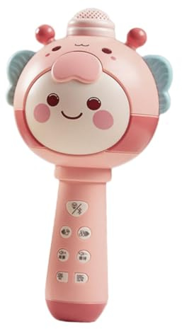 GARIOUANS Microphone USB Rechargeable pour Garçon Fille Microphone Éducatif sans Fil et Portable Karaoké Adorable pour Filles et Garçons Micro USB pour Apprentissage et Chant