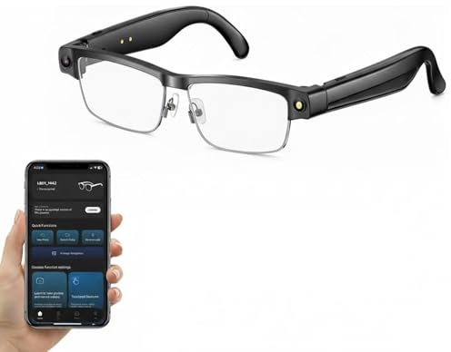 RisePlus Occhiali intelligenti AI con ChatGPT, nessun WiFi richiesto e lenti intelligenti che cambiano colore | Fotocamera da 8 MP Occhiali di registrazione e fotocamera da sole | Traduzione in tempo