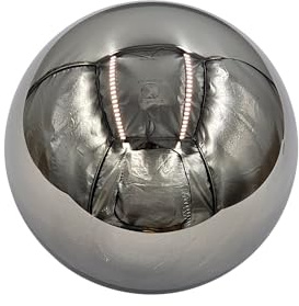 Ersatzglas Lampenschirm Kugel Rauchglas Ø12 cm – Spiegelglas Lampenglas für G9 Fassung | Moderner Glaslampenschirm Smoke für Hängelampe, Tischlampe & Deckenleuchte – Ersatzschirm Glas (Ø 12cm)