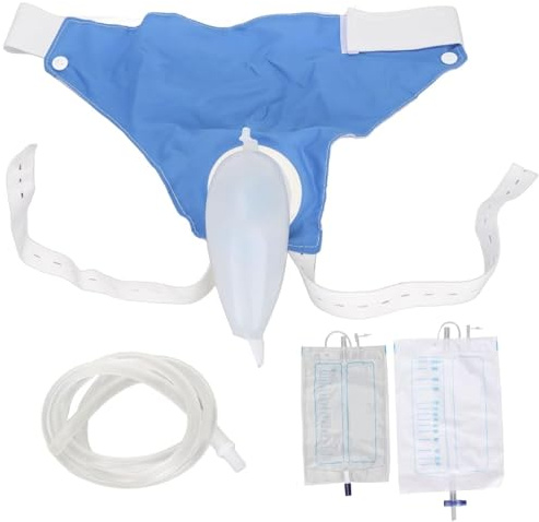 Collecteur d'urine pour hommes, collecteur d'urine masculin portable avec taille élastique, cathéter externe respirant et étanche pour hommes avec tube 47 pour incontinence urinaire, patients alit..