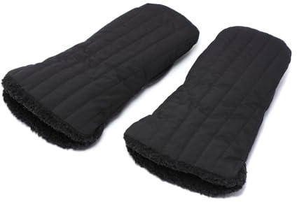 Calentador de manos universal para cochecito de bebé, práctico calentador de manos, color sólido, forro de felpa, guantes cálidos para cochecitos de bebé, carrito de compras, calentador de manos de