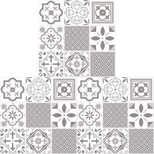 d-c-fix 6x dalle PVC adhesive murale Oriental Tuile 30x30 cm - stickers carrelage pour crédence cuisine, salle de bain - décoratif autocollant carreaux muraux (Lot de 3)