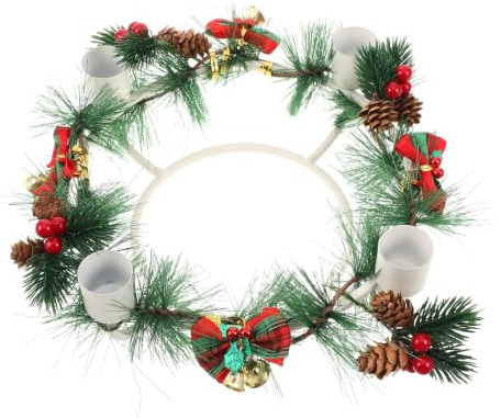 TOPBATHY Soporte Metálico para Velas de Taper con Orificios Portavelas de Hierro para Guirnalda de Adviento Decoración de Centro de Mesa Navideña para Fiestas y Recepciones