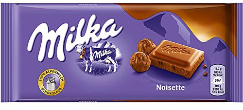 Milka Noisette - Zartschmelzende Schokoladentafel mit cremig-nussiger Noisette - 23 x 100g