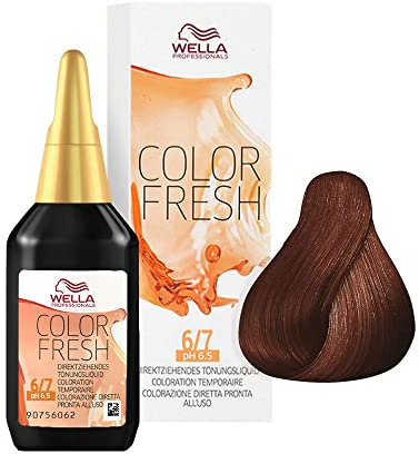 Wella Color Fresh Glanz-Tönung 6/ 7 dunkelblond braun, (1 x 75 ml)