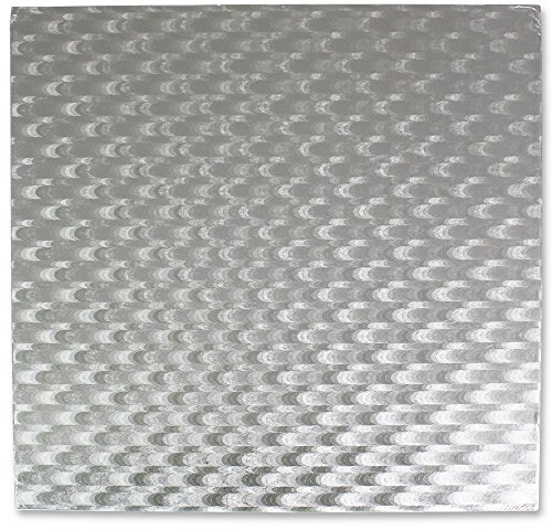PME CCS831 Quadratische Tortenplatte 22 cm, Kunststoff, Silber, 23 x 0.4 x 23 cm