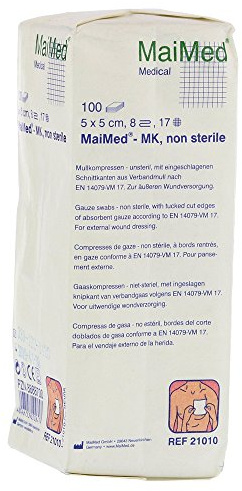 Mullkompressen 5x5 cm Unsteril 8fach