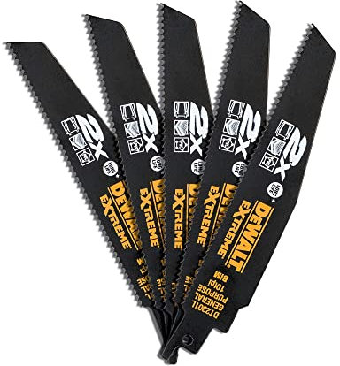 Dewalt DT2301LQZ 152 mm G/P 2X Life Reciprocating Blades (Pack of 5)