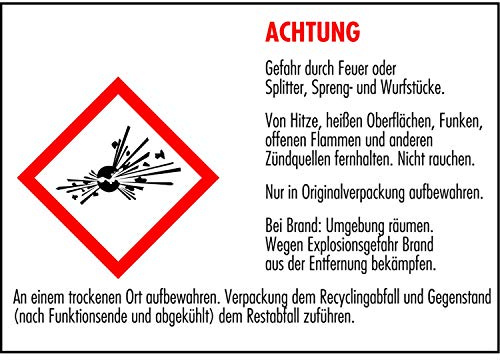 rot-blink, Bengalfeuer KAT F1, blinkende, intensiv leuchtene Bengalfackel im 5er-Pack.