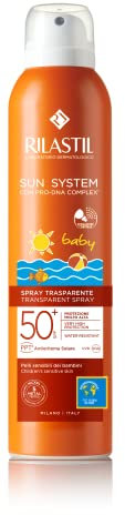 Rilastil Sun System - Spray Fotoprotector Wet-skin Baby Transparente, Con Spf 50+, Pulverización Continua Y Multi-posición 360, De 3 A 4 Años - 200ml