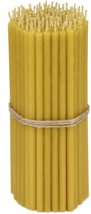 NKlaus 2X 327g. Cire d'abeille bougies d'autel qualité église bougies fines bougies rituelles (env. 200 pcs.) 40168