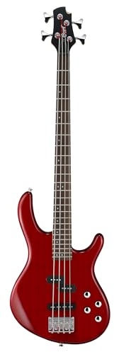 Cort Action Plus Bass Guitar, Trans Red