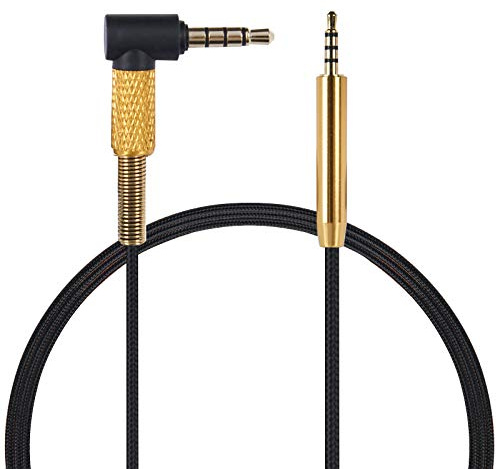 Yizhet Audio Câble de Remplacement pour Bose QC35 QC25, Bose 700, Bose OE2, OE2i, AKG Y50 Y45 Y40 avec Microphone et Contrôle du Volume 3,5 mm à 2,5 mm Câble Jack Stéréo de Rechange (1,5m, Noir)