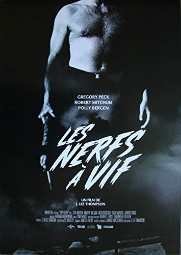 Les Nerfs A VIF Kinoposter Original Rollen (Format 60 x 40 cm) Jack Lee Thompson Gregory Peck Robert Mitchum Feder