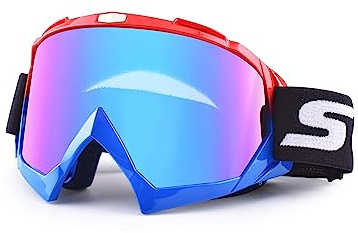 SGTTX Motorradbrille, ATV Dirt Bike Off Road Racing MX-Fahrbrille Anti-UV-Schutzbrille Winddichte staubdichte Motocross-Brille Anti-Scratch-Motorradbrille zum Radfahren/Reiten/Klettern/Skifahren
