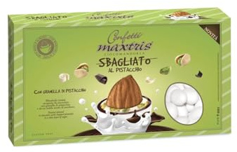 CONFETTI MAXTRIS CIOCOMANDORLA SBAGLIATO AL PISTACCHIO BIANCO SCATOLA 1 Kg