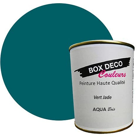BOX DECO COLORES Pintura mueble madera interior a base de acrílico con aspecto aterciopelado Aqua Madera – 750 ml/9m², verde Jade