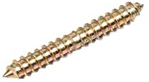 20 viti per tasselli in legno a doppia testa, viti autofilettanti in ferro, viti di fissaggio per mobili in legno per fissaggio mobili, legno di collegamento, 8 x 60 mm