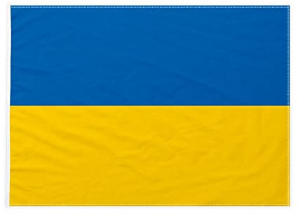 Bandiera Ucraina 90cm X 150cm in tessuto poliestere con passante per l'asta