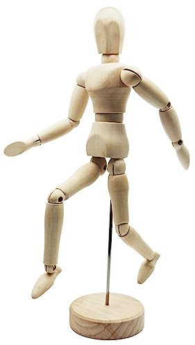 ZLYY 1 x 20,3 cm große Holzpuppe für Künstler, ideal für Heimdekoration und Malerei