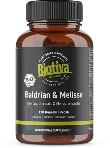 Baldrian & Melisse Bio 150 Kapseln | Baldrianwurzel & Melissenblatt gemahlen | 500mg pro Kapsel | Abgefüllt und kontrolliert in Deutschland
