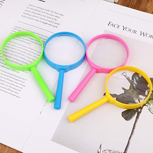 MONOJLY Magnifier 3X Handheld Magnifying Glass Shatterproof Reading Magnifier for Seniors & Kids 60mm Large Glass Magnifying Lens Gift