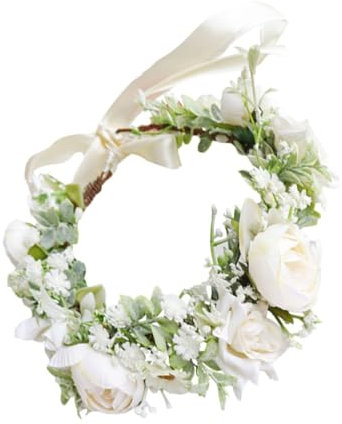 Zerodeko Babysbreath Hochzeitskranz Für Bräute Eleganter Haarschmuck Mit Künstlichen Blumen Für Hochzeiten Verlobungen Und Themenpartys Einzigartiges Design Für Unvergessliche