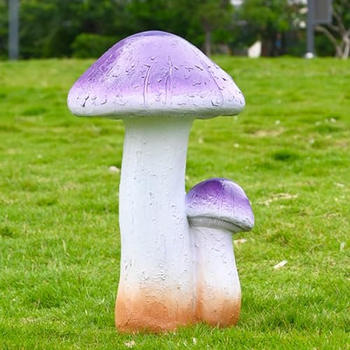 POCHY 40cm Pilz Figuren Miniatur Pilz Modell Deko Harz Pilz Statue Micro Landschaft für Miniatur Feengarten, Gartendekoration, Blumentopf Außenstatue