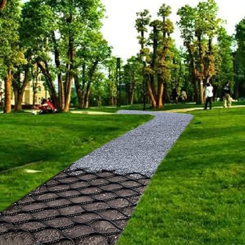 RTOWERM Stabilisateur Gravier Grille de sol Geocell de 2 pouces, grille de gravier de sol HDPE Geogrid, allée de géogrille, système de pavé perméable Grille de stabilisation du sol Pavés perméables Ge