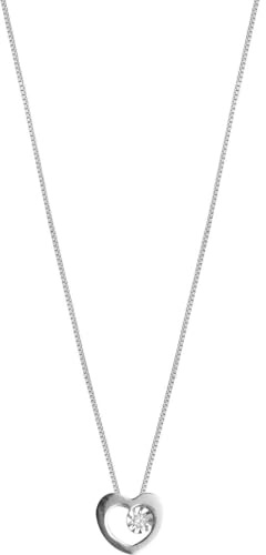 CHRIST Damen-Kette 375er Weißgold 1 Diamant