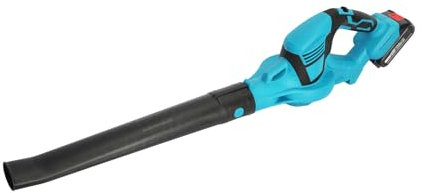 Haloppe Souffleur de feuilles sans fil avec batterie et chargeur, moteur puissant de 21 V, souffleur de feuilles de neige léger et portable pour l'entretien de la pelouse, jardin, terrasse, bleu
