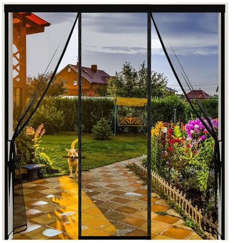 Insektenschutz Magnetisch Insektenschutzrollo 300x235cm Schwarz Magnetisches Moskitonetz Fenster Fliegengitter