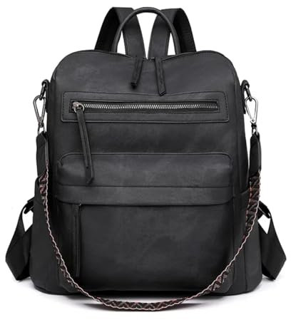 Puwuzixi Frauen Rucksack Wasserdicht Anti-Diebstahl PU Mode Reisen Mehrzweck Cabrio Geldbörse Umhängetasche Handtasche Rucksack