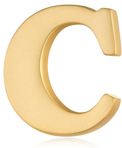 HONEY BEAR Broches et pins Lettres Initiale Alphabet Homme/Femme | Or, Personnalisés,Stahlbeschichtete cuivre base, anti-démarrage, cadeau pour yeux de mariage/pères/époux, mariage/affaires